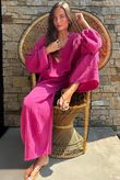 Santos Cushion Cotton Heathcliff Blouse Raspberry?